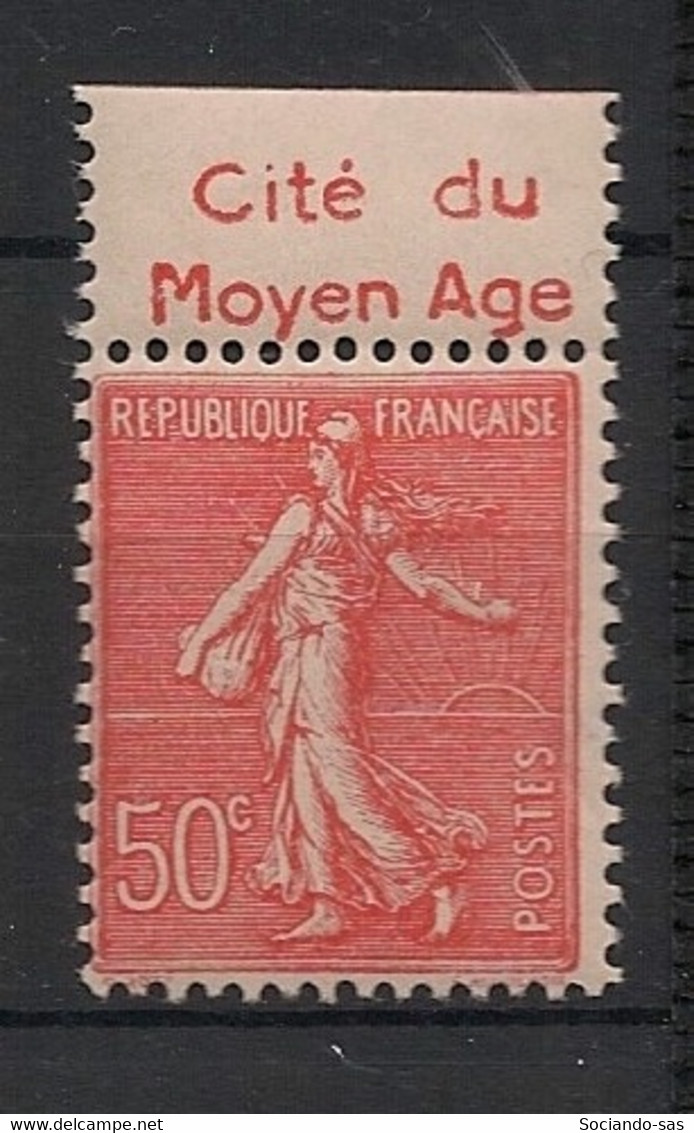 France - 1924-32 - N°Yv. 199a - Semeuse 50c Rouge Avec Bande Publicitaire - Neuf Luxe ** / MNH / Postfrisch - Nuevos