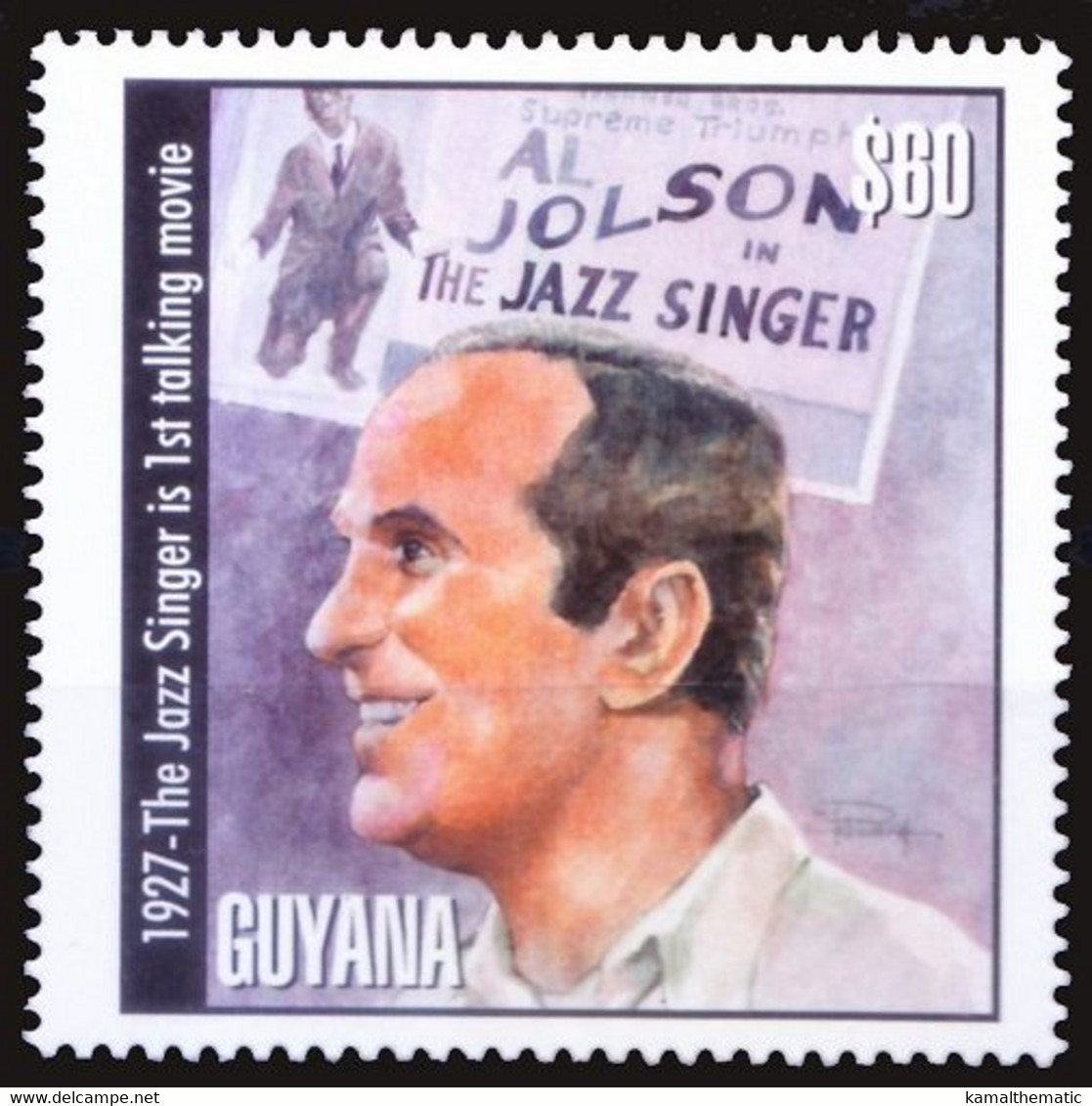 Guyana 2001 MNH, 1927 1st Talking Movie The Jazz Singer, History - Actors