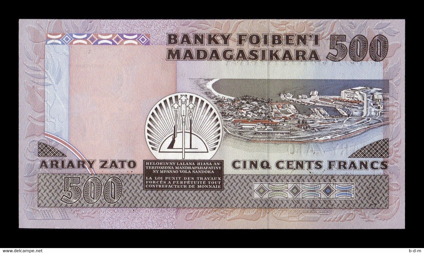 Madagascar 500 Francs = 100 Ariary 1993 Pick 71b SC UNC - Madagascar