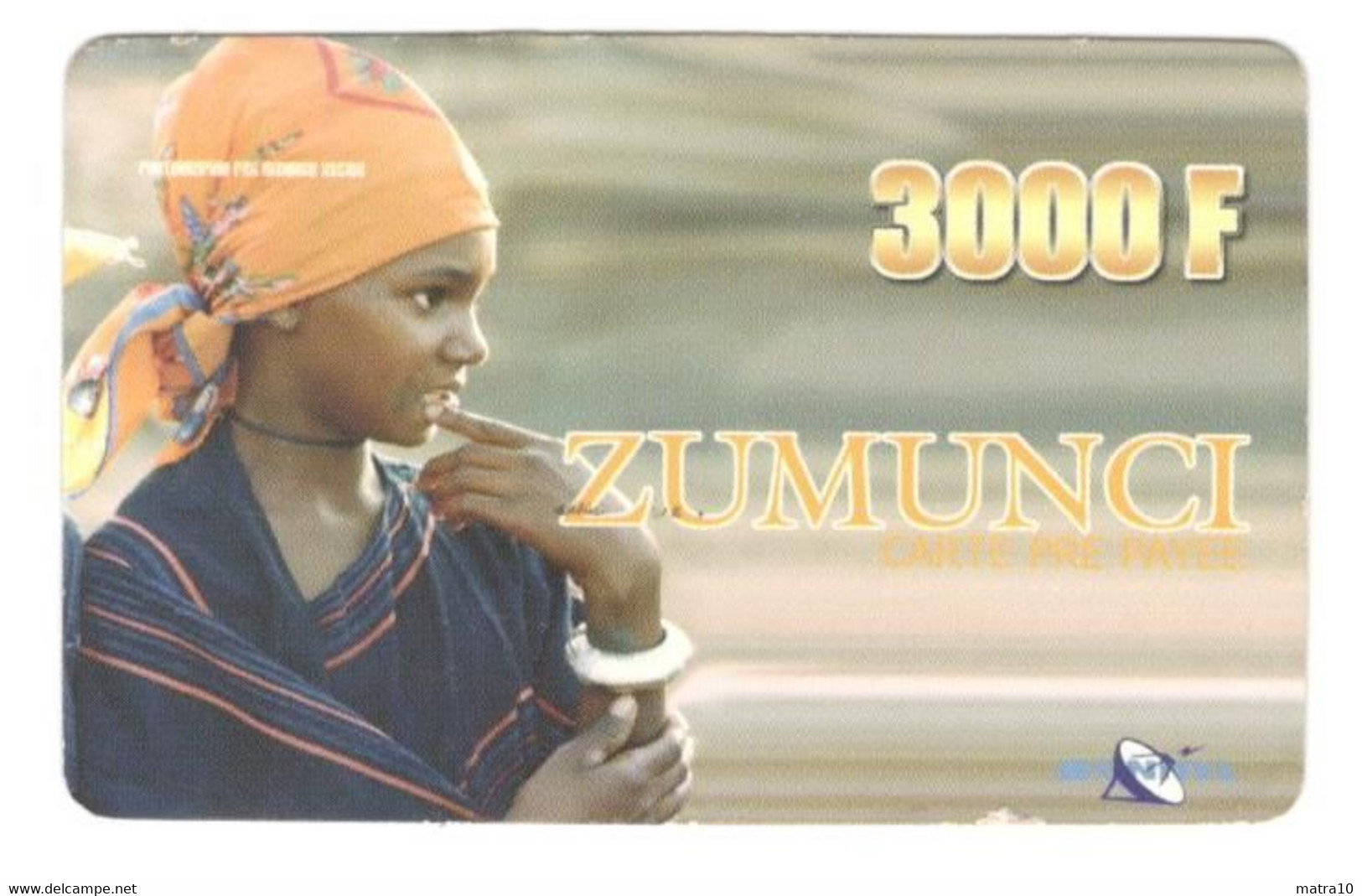 NIGER PREPAYEE PREPAID CARD ZUMUNCI SONITEL 2004 TRES RARE 3000 CFA  FILLE AFRICAINE AFRICAN GIRL RAGAZZA PEUL PEULH - Niger