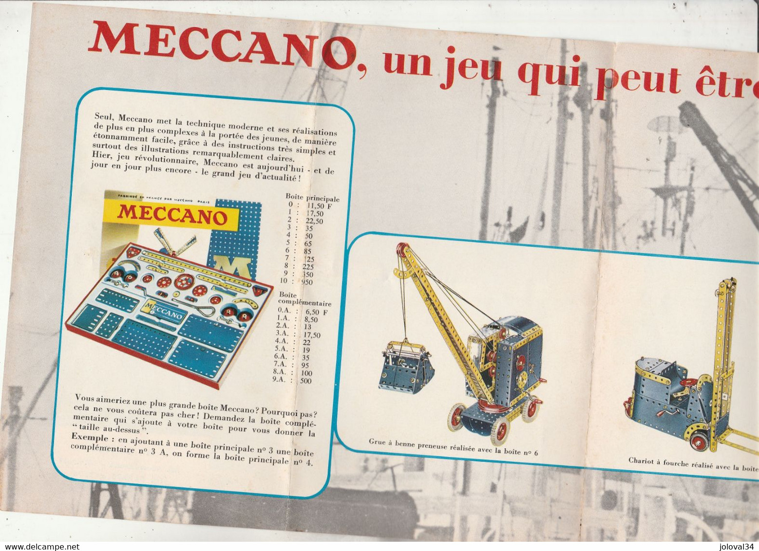 Dépliant Publicité MECCANO  Au Capitole TOULOUSE 1964 Très Bon état - 5 Scan - Meccano