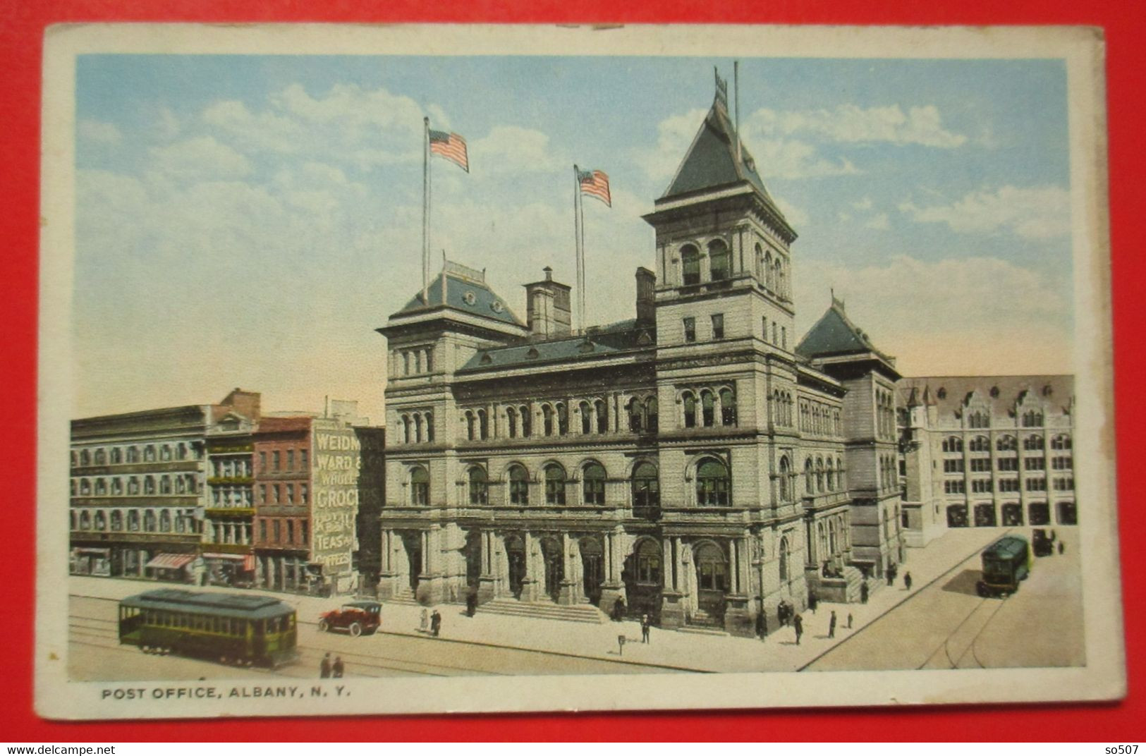 J1- America USA United States-Vintage Postcard- New York, Albany, Post Office - Albany