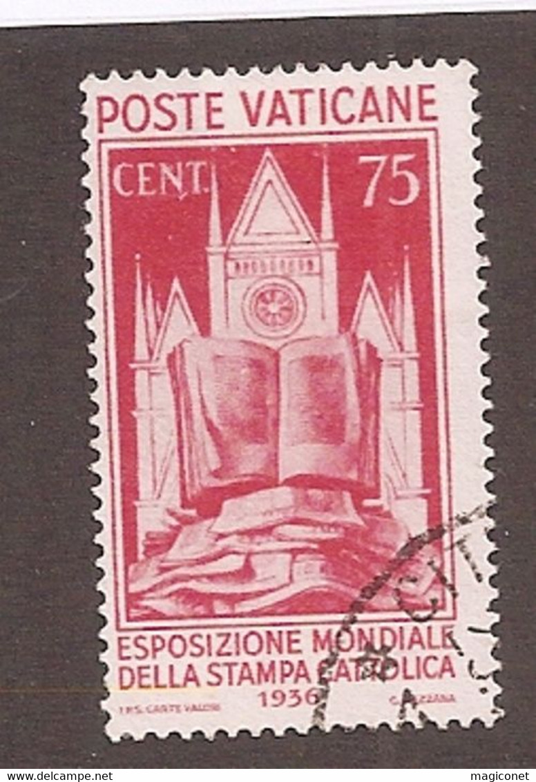 Vatican - Y&T N° 76 Oblitéré - Exposition Mondiale - Rome 1936 - Sonstige & Ohne Zuordnung