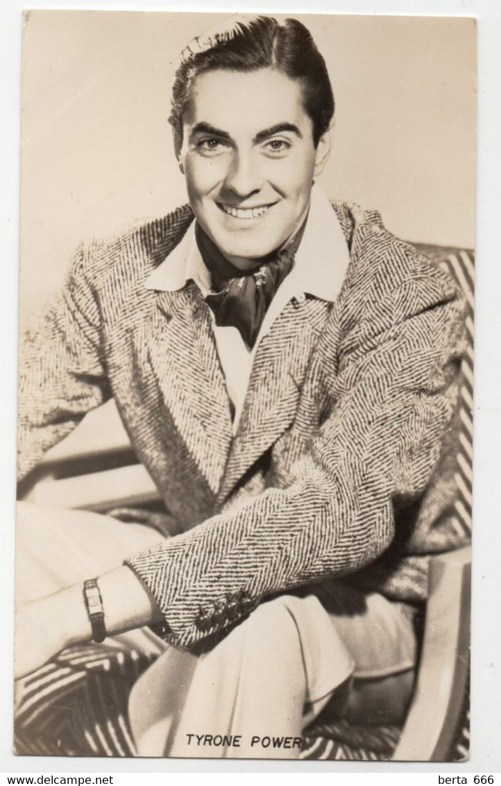 Tyrone Power Vintage Real Photo - Personalidades Famosas