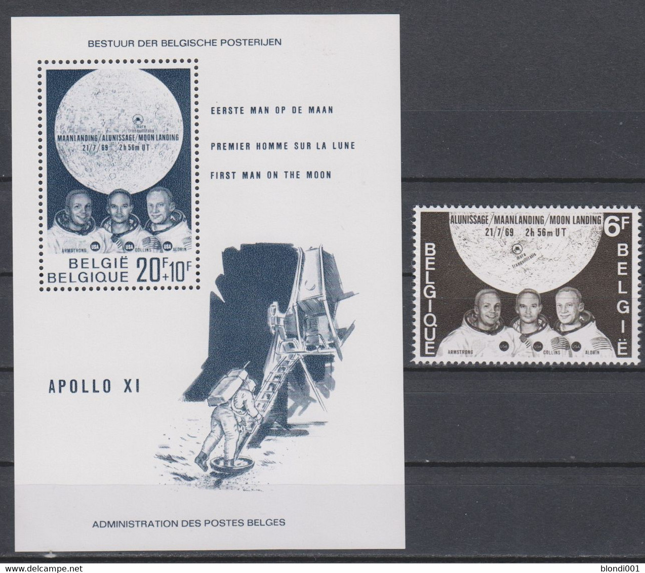 SPACE - Apollo - BELGIUM - S/S+Stamp MNH - Collezioni