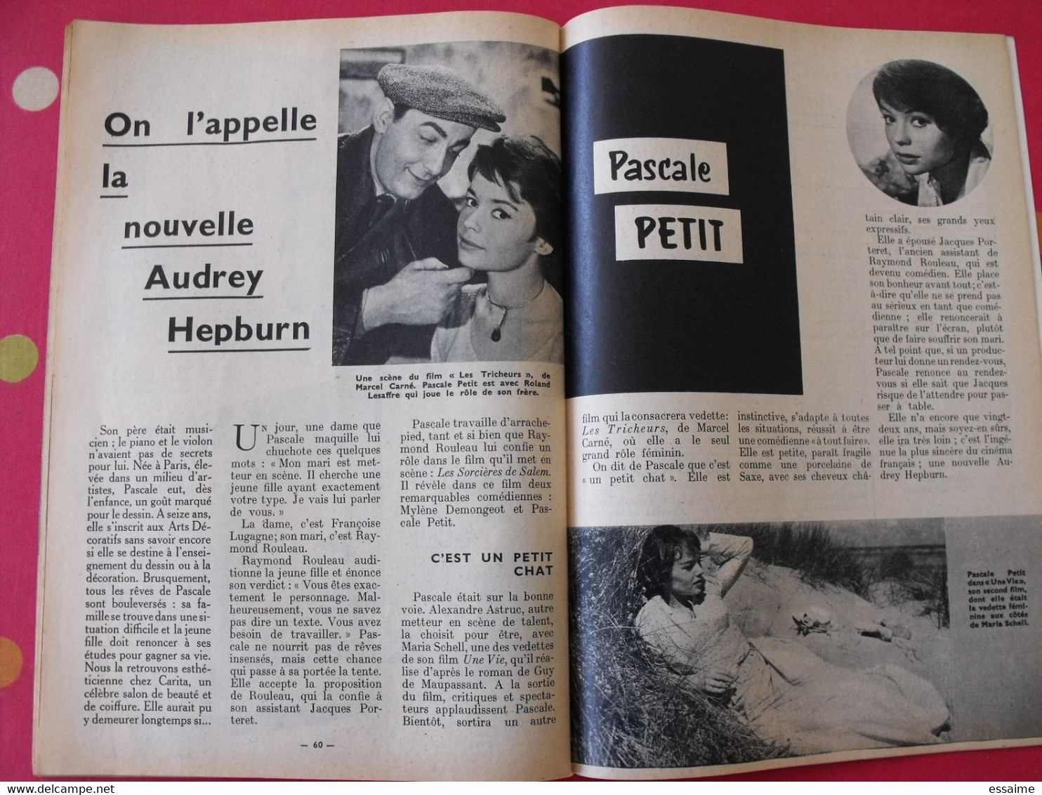 Revue Jeunesse Cinéma N° 11 De 1958. Dany Carrel Vadim Audrey Hepburn Alain Delon William Holden Jeanne Moreau Leigh - Cinema