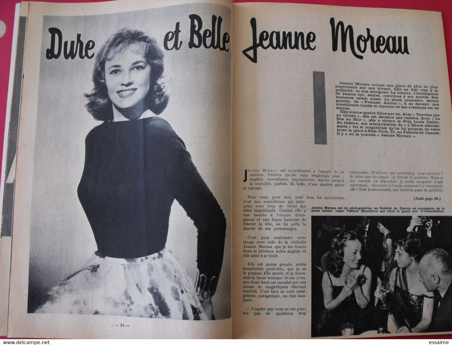 revue Jeunesse cinéma n° 11 de 1958. Dany carrel vadim audrey hepburn alain delon william holden jeanne moreau leigh