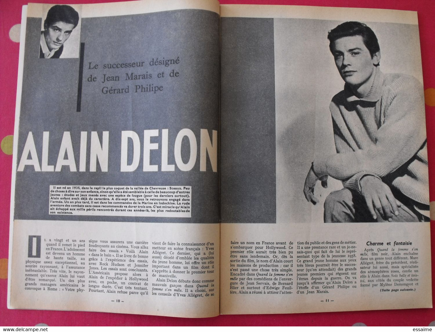 revue Jeunesse cinéma n° 11 de 1958. Dany carrel vadim audrey hepburn alain delon william holden jeanne moreau leigh