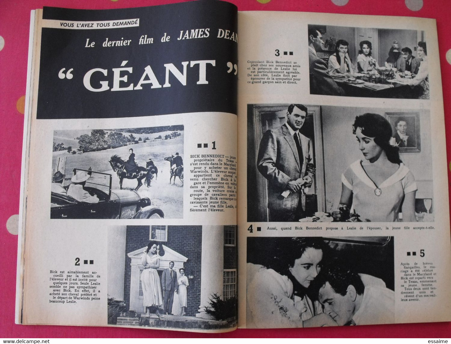 revue Jeunesse cinéma n° 12 de 1958. audrey hepburn gil vidal ingrid bergman james dean maria schell montand