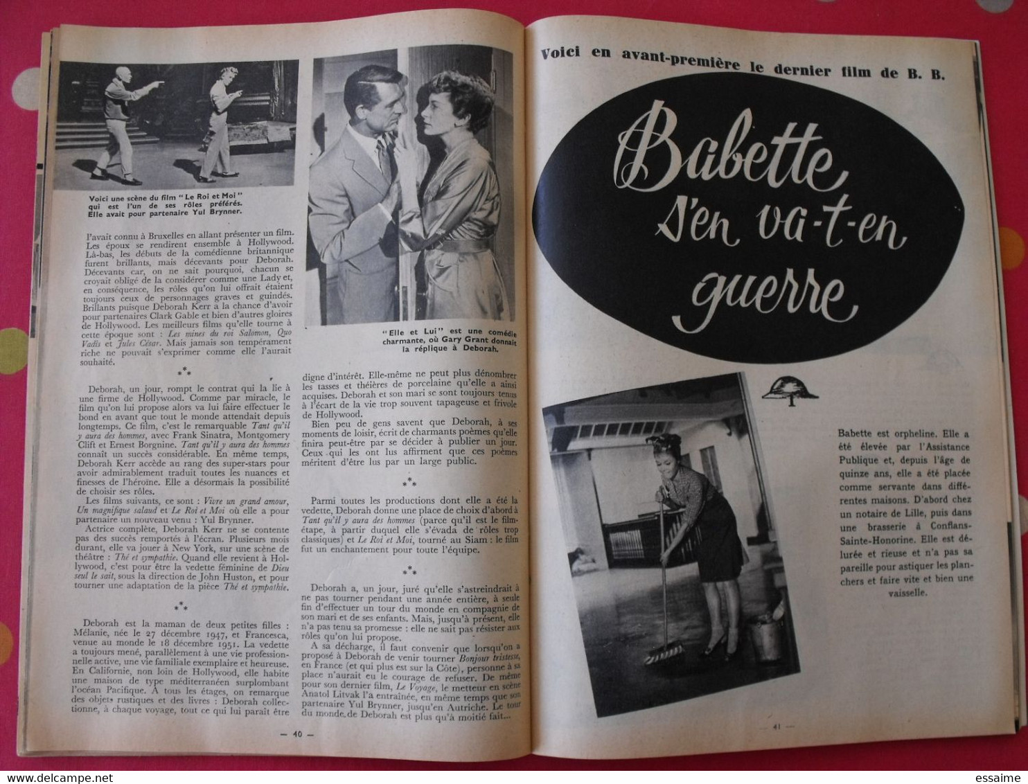 revue Jeunesse cinéma n° 19 de 1959. agnès laurent brigitte bardot marylin monroe leslie caron dufilho aznavour loren