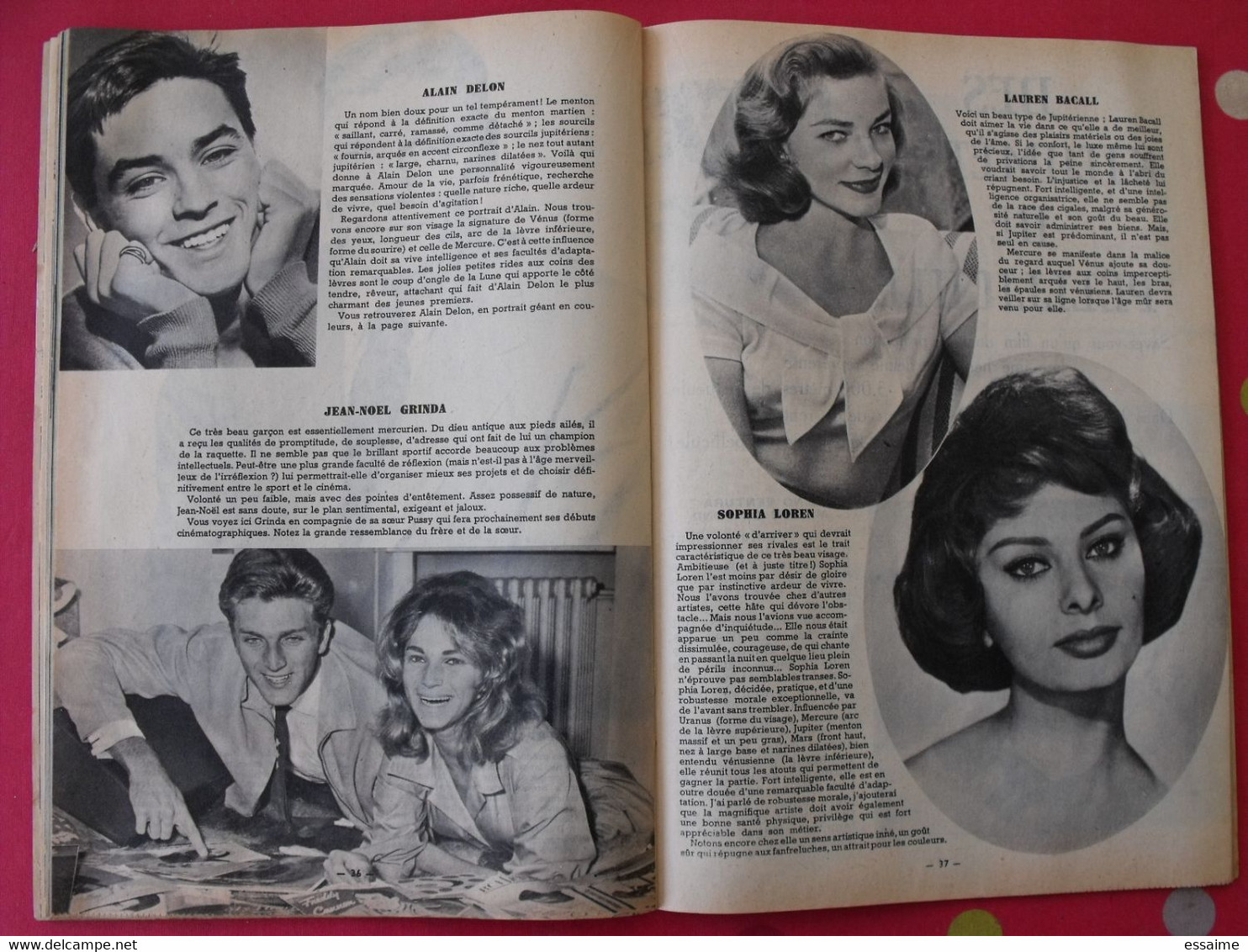 revue Jeunesse cinéma n° 33 de 1960. tony curtis françoise brion brigitte bardot dany robin brel alain delon (poster)