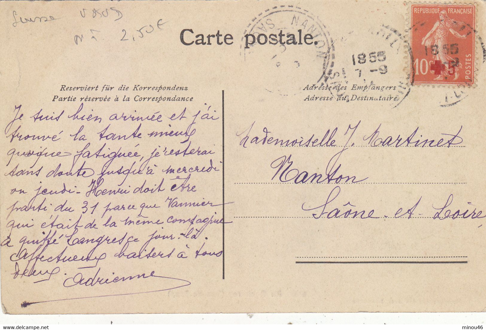 LAC DE JOUX: CPA NON TROUVEE SUR DIVERS SITES.DE 1914.AU ROCHERAY.ANIMEE. T.B.ETAT.PETIT PRIX. - Roche