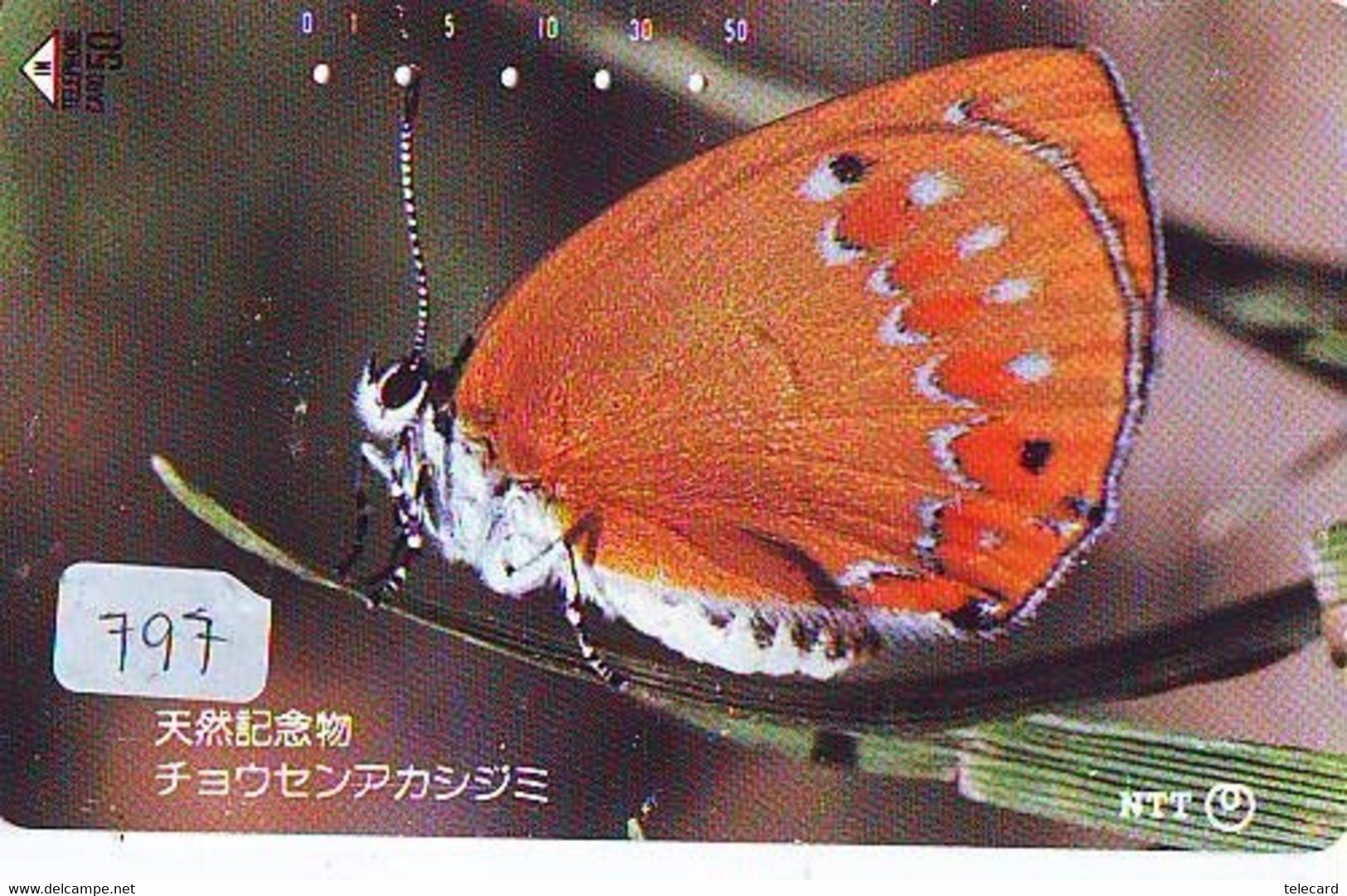 Télécarte Japon * PAPILLON * BUTTERFLY * VLINDER * SCHMETTERLING * ANIMAL (797) PHONECARD JAPAN * TELEFONKARTE - Farfalle