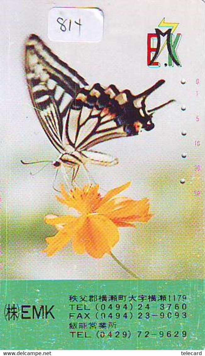 Télécarte Japon * PAPILLON * BUTTERFLY * VLINDER * SCHMETTERLING * ANIMAL (814) PHONECARD JAPAN * TELEFONKARTE - Farfalle