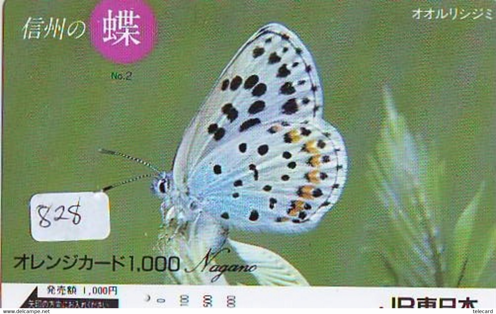 Télécarte Japon * PAPILLON * BUTTERFLY * VLINDER * SCHMETTERLING * ANIMAL (828) PHONECARD JAPAN * TELEFONKARTE - Farfalle