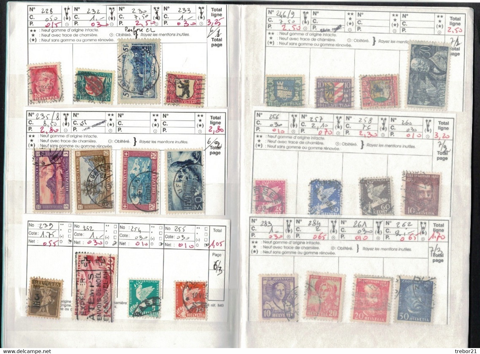 SUISSE - Cote Yvert 624 €uros  - Deux Carnets - Collections (en Albums)