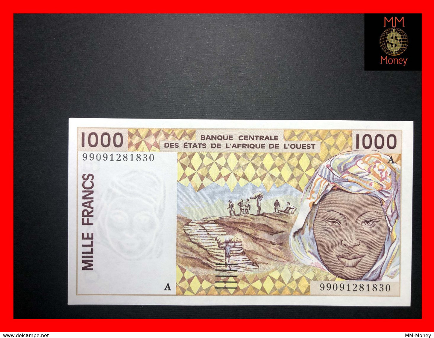 WEST AFRICAN STATES  WAS   "A  Ivory Coast"  1.000  1000 Francs  1999  P. 111   AU - West African States