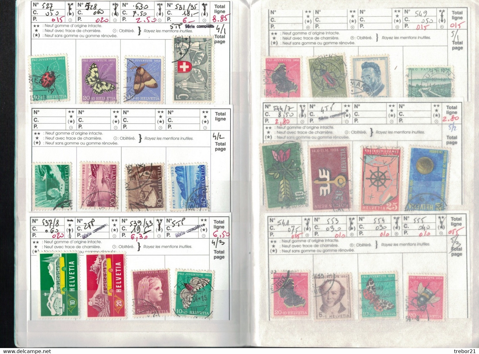 SUISSE - Cote Yvert 459 €uros - Deux Carnets - Collections (en Albums)