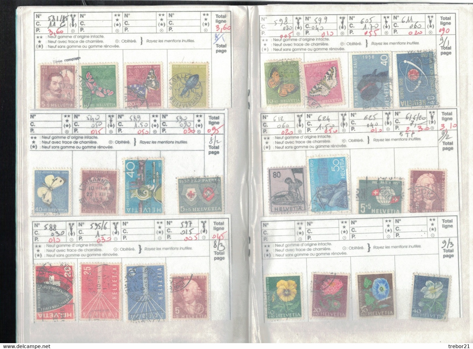 SUISSE - Cote Yvert 459 €uros - Deux Carnets - Collections (en Albums)