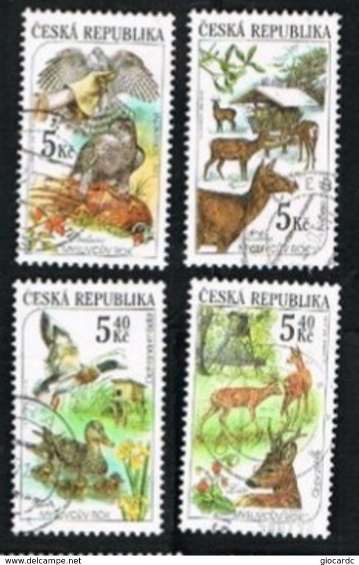 REP. CECA (CZECH REPUBLIC) - SG 278.281  - 2000  HUNTING SEASONS (COMPLET SET  OF 4) -   USED - Sonstige & Ohne Zuordnung