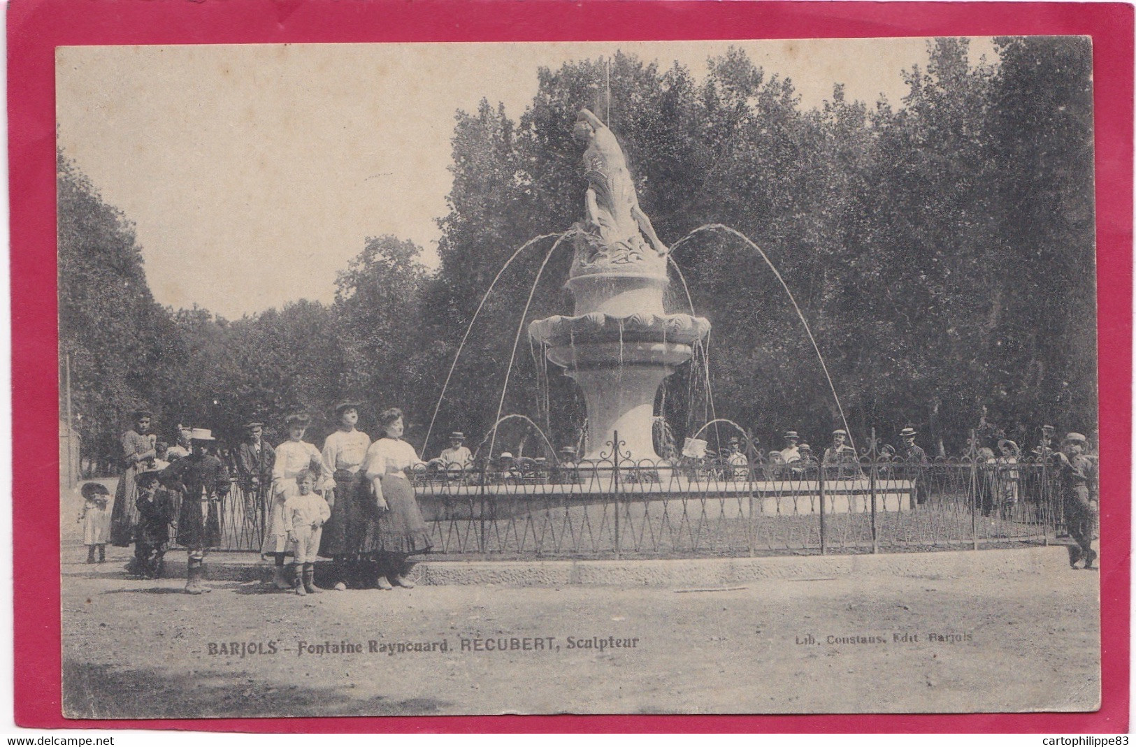 VAR 83 BARJOLS FONTAINE RAYNOUARD SCULTEUR RECUBERT - Barjols