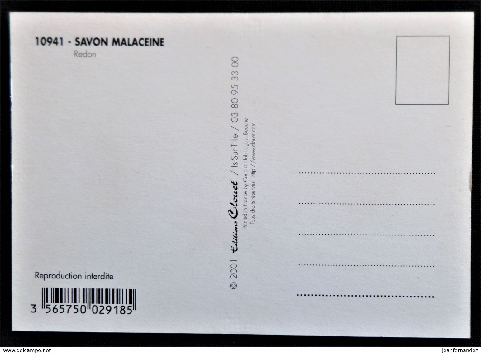 Carte Postale De Publicité Pour Savon MALACEINE - Beauty Products