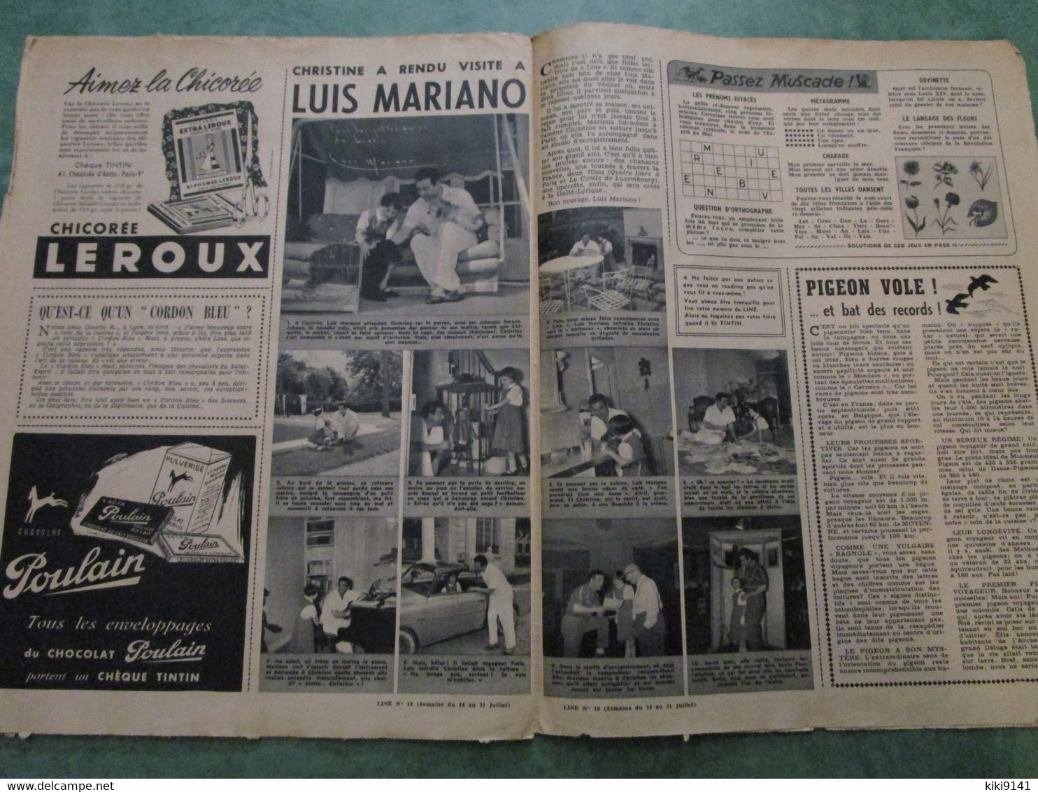 N°19 (16 Pages) - Semaine Du 14 Au 21 Juillet - Un Grand Reportage Sur LUIS MARIANO - Line