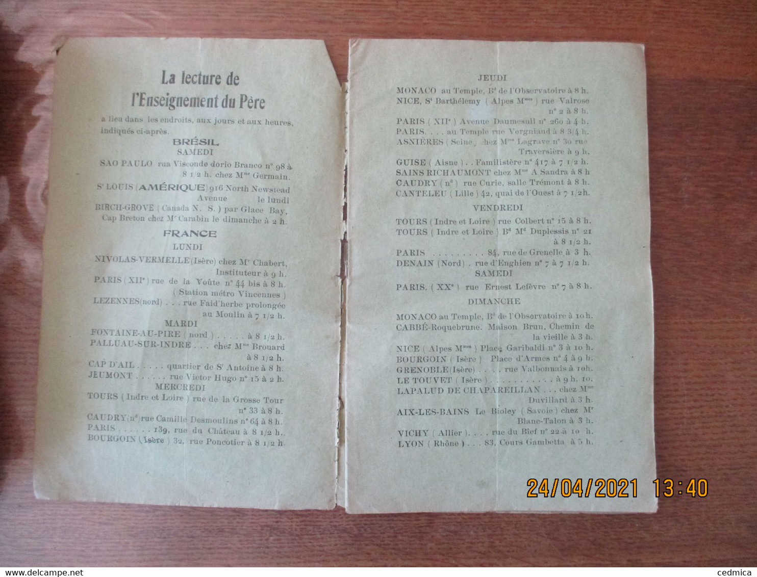 ANTOINISME JEMEPPE SUR MEUSE BELGIQUE L'UNITIF BULLETIN MENSUEL ANTOINISTE N°7 DU 1er MARS 1914 - Religión & Esoterismo