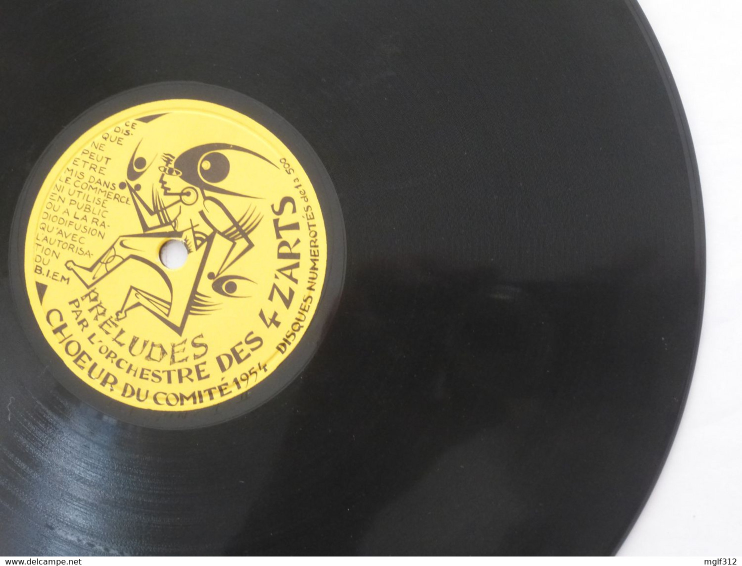 ORCHESTRE DES 4 Z'ARTS COEUR Du COMITE 1954 : LE POMPIER Et PRELUDES - 78 T Peu Courant Non Disponible Dans Le Commerce - 78 Rpm - Gramophone Records