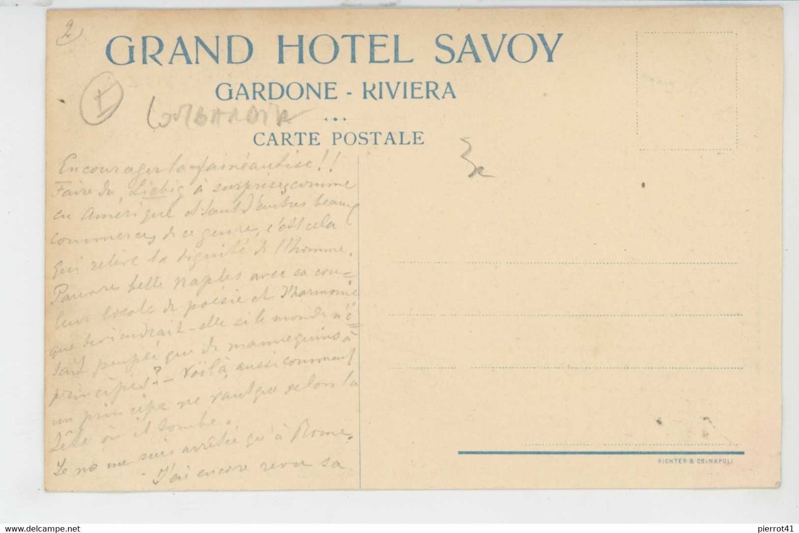 ITALIE - GARDONE - RIVIERA - GRAND HOTEL SAVOY - Otros & Sin Clasificación