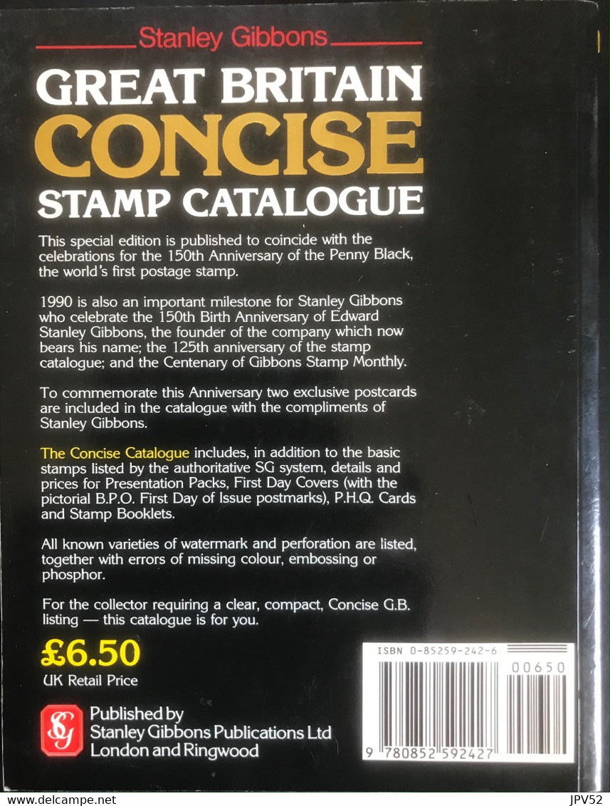 Great Britain Concise Stamp Catalogue 1990 - Ref 446 - Used - 220p. - Groot-Brittanië