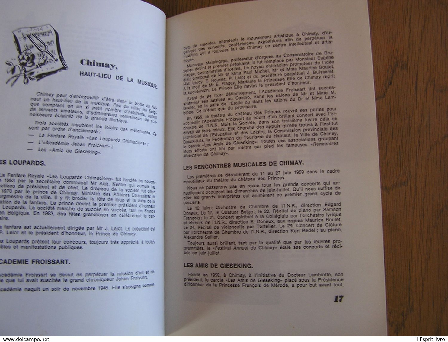 CHIMAY et Environs Guide Touristique 1968 Régionalisme Tourisme Histoire Promenade Virelles Vaulx Seloignes Forges