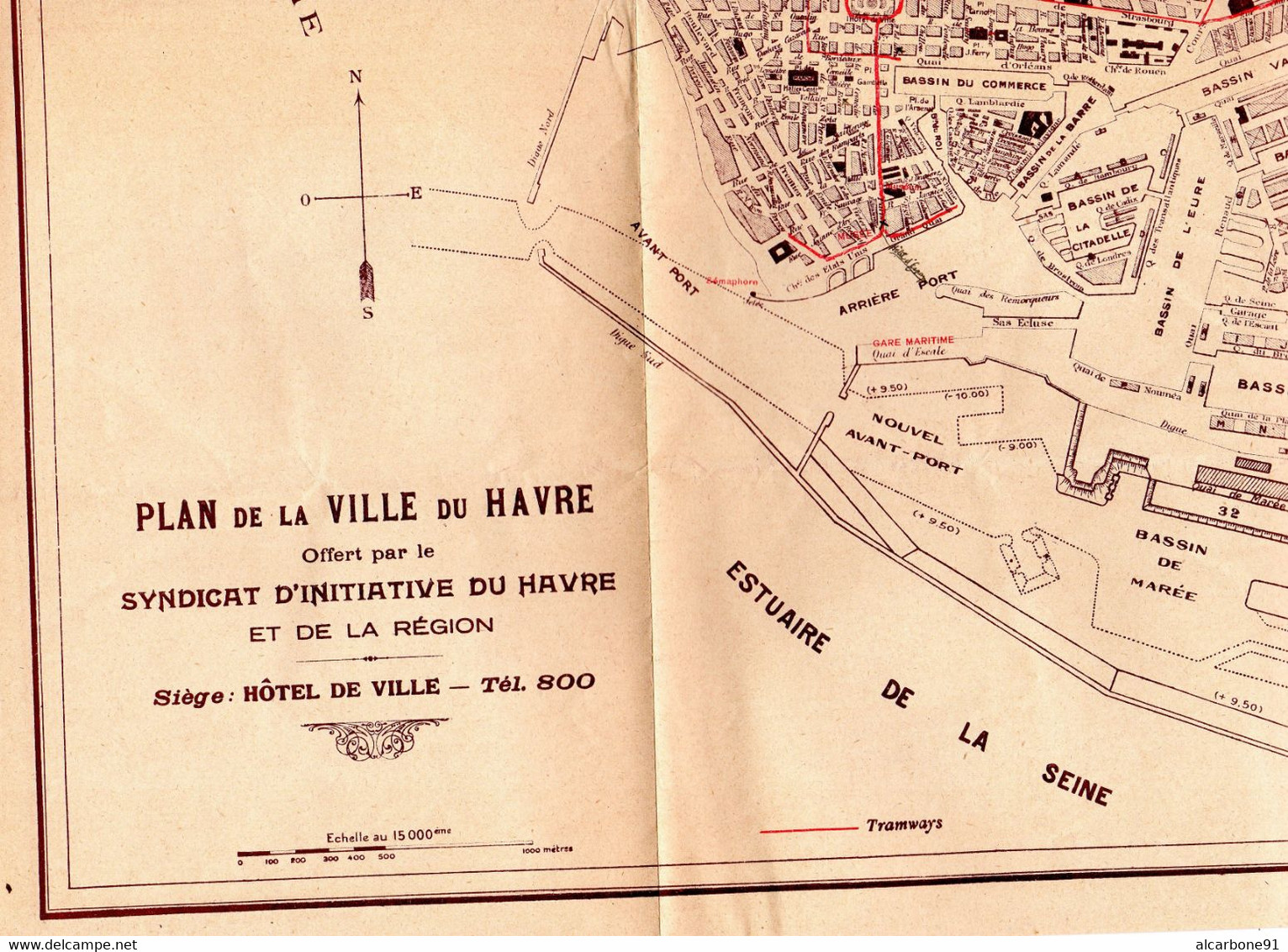 PLAN DE LA VILLE DU HAVRE - Geographical Maps
