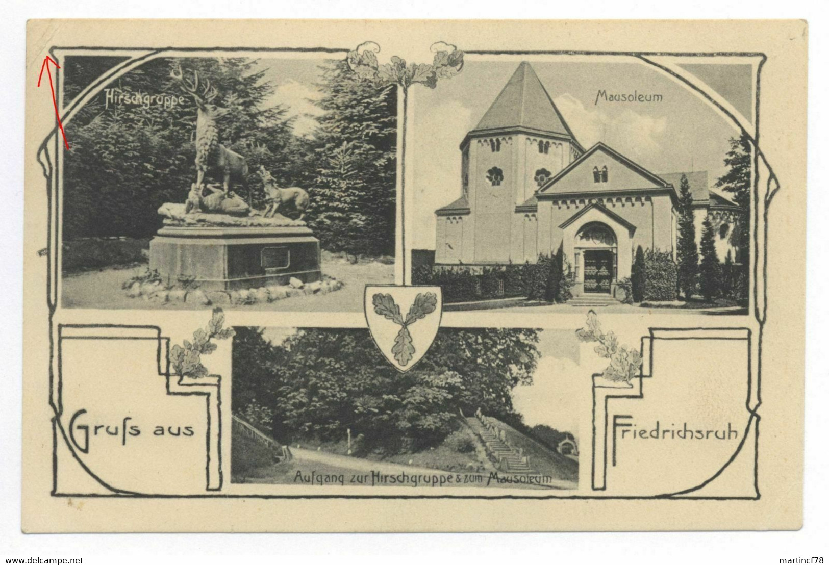 Gruss Aus Friedrichsruh Hirschgruppe Mausoleum Aufgang Postkarte Ansichtskarte - Friedrichsruh