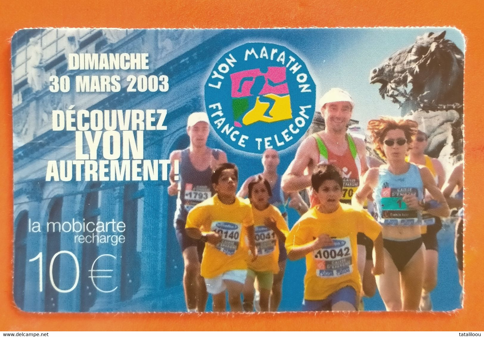 Mobicarte 10 € Lyon  Marathon - Kaarten Voor De Telefooncel (herlaadbaar)