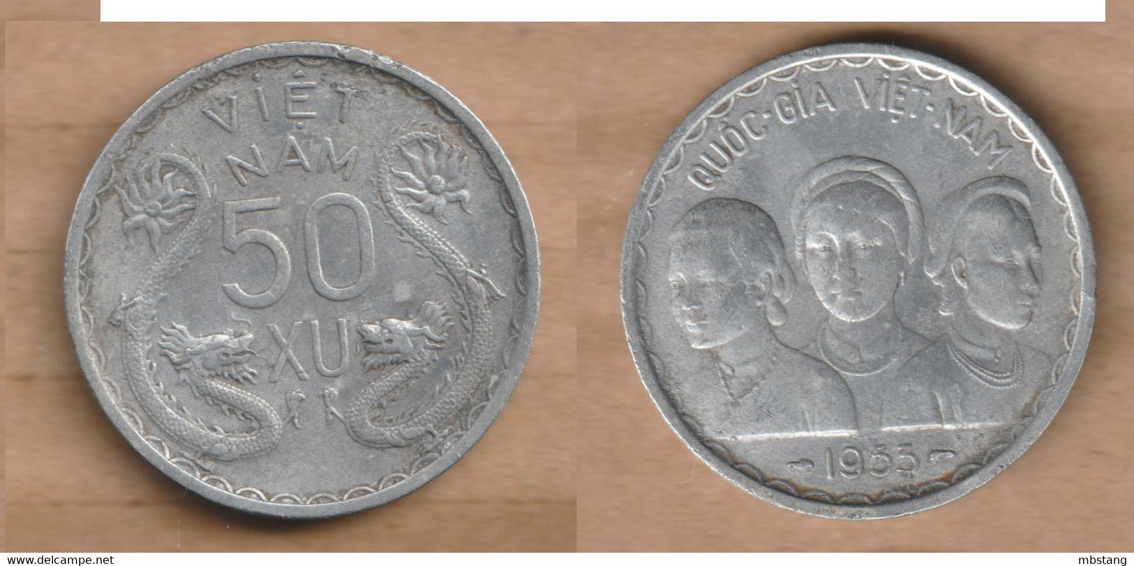 VIETNAM  50 Xu - 1953 Aluminium • 3.5 G • ⌀ 31 Mm KM# 3, Schön# 37 - Viêt-Nam