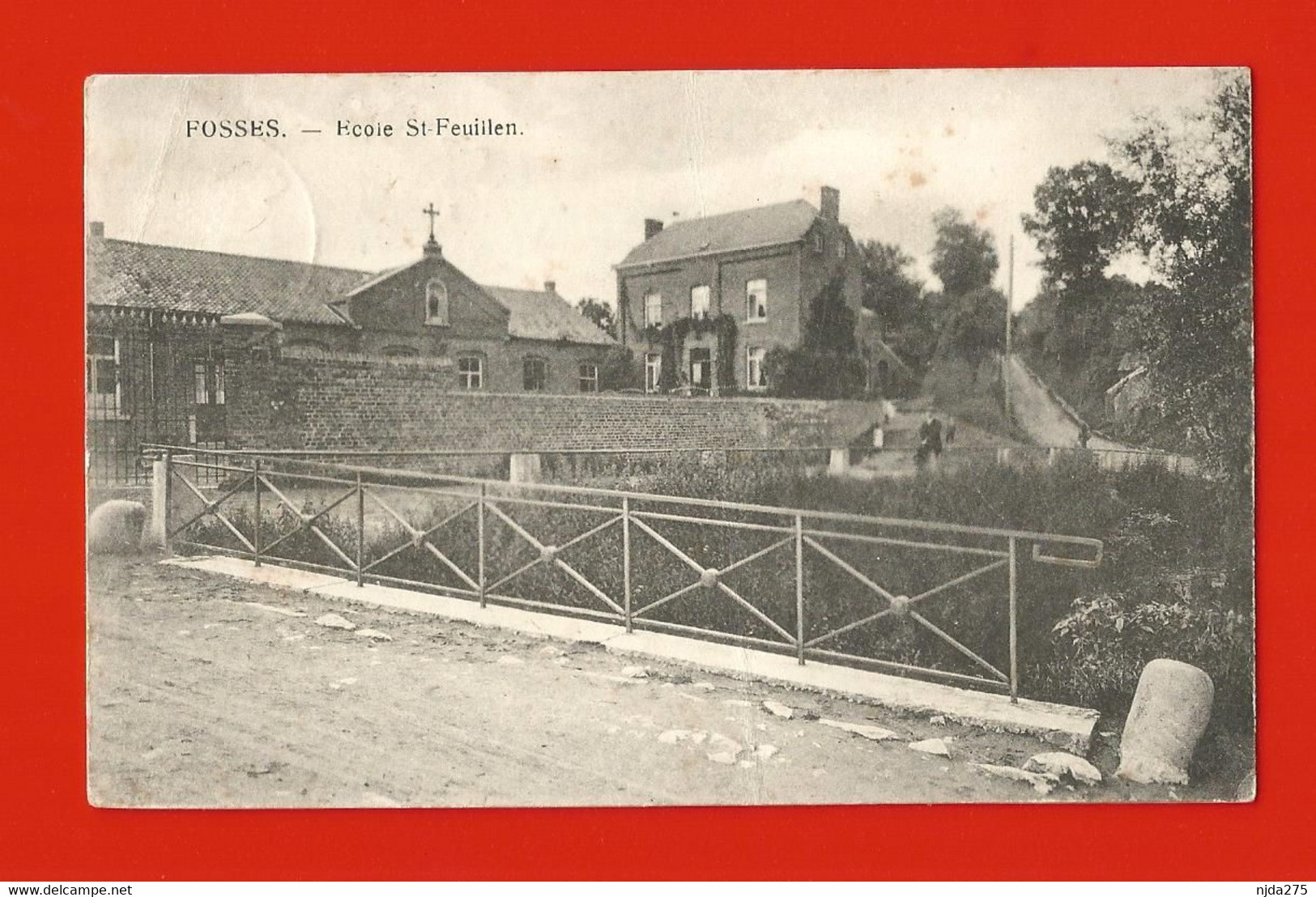Fosses La Ville :  CP Ecole St. Feuillen En 1906 , Editeur Duculot- Roulin - Fosses-la-Ville