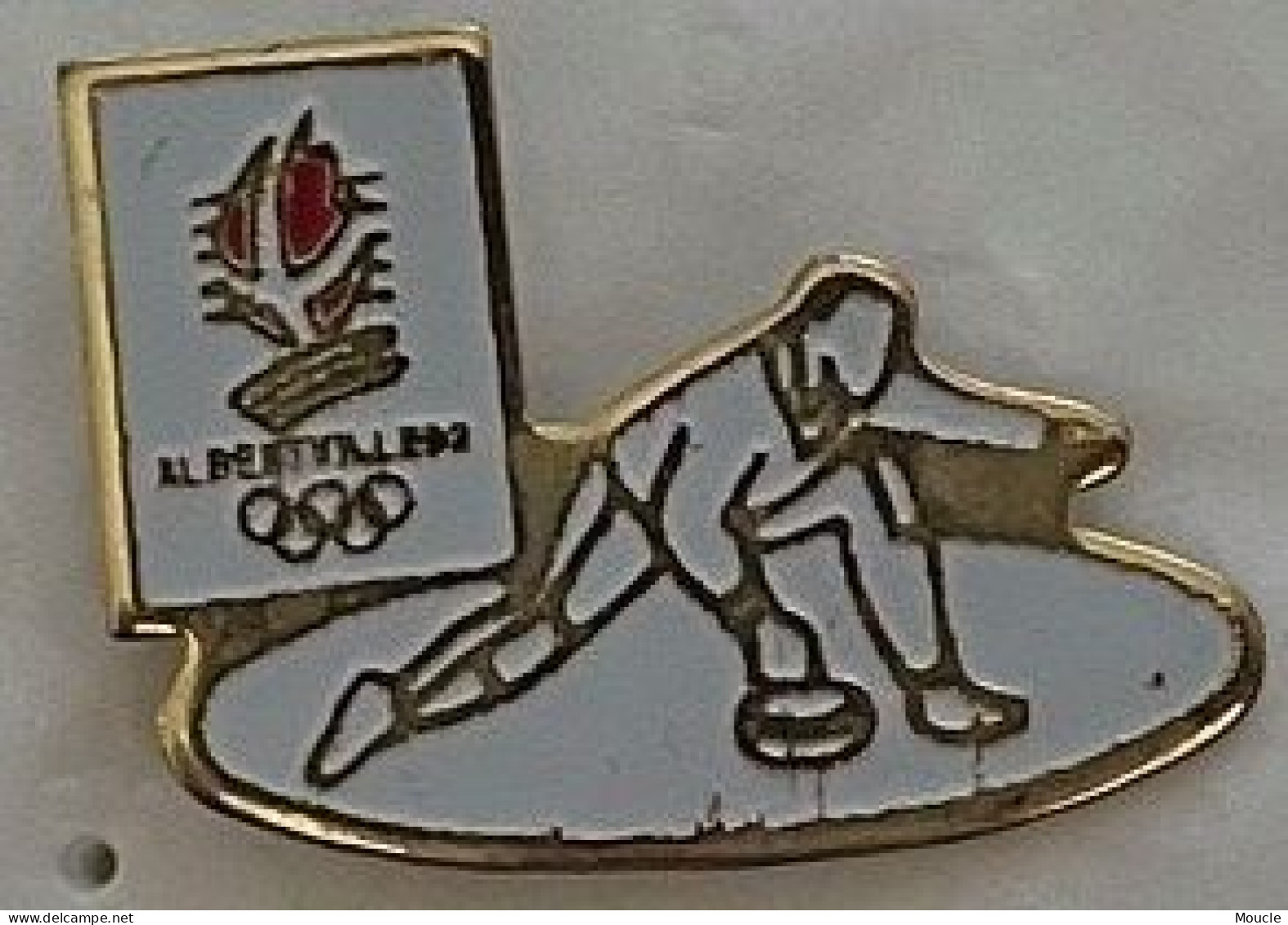 JEUX OLYMPIQUES - ALBERTVILLE 92 - 1992 - CURLING - BLANC - ANNEAUX - OLYMPICS GAMES - FRANCE -   (ROUGE) - Olympische Spiele