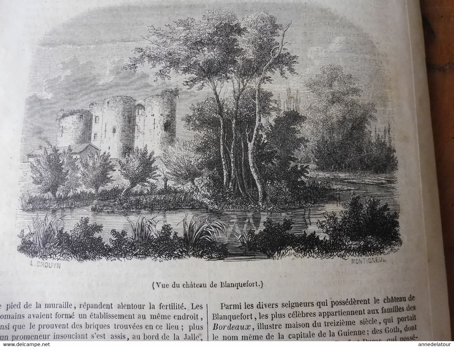 1847   MAGASIN PITTORESQUE   La Cloche Du Soir, Le Champ De Carnac , Château De Blanquefort, Etc - 1800 - 1849