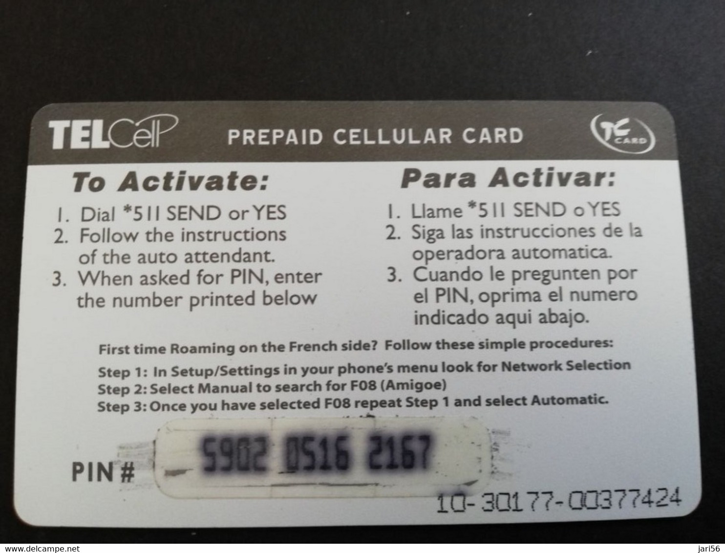 SINT MAARTEN PREPAID $10, - CARNIVAL 2007 SCHEDULE  TC CARD /TELCELL    VERY FINE USED CARD        ** 5295AA** - Antillen (Niederländische)