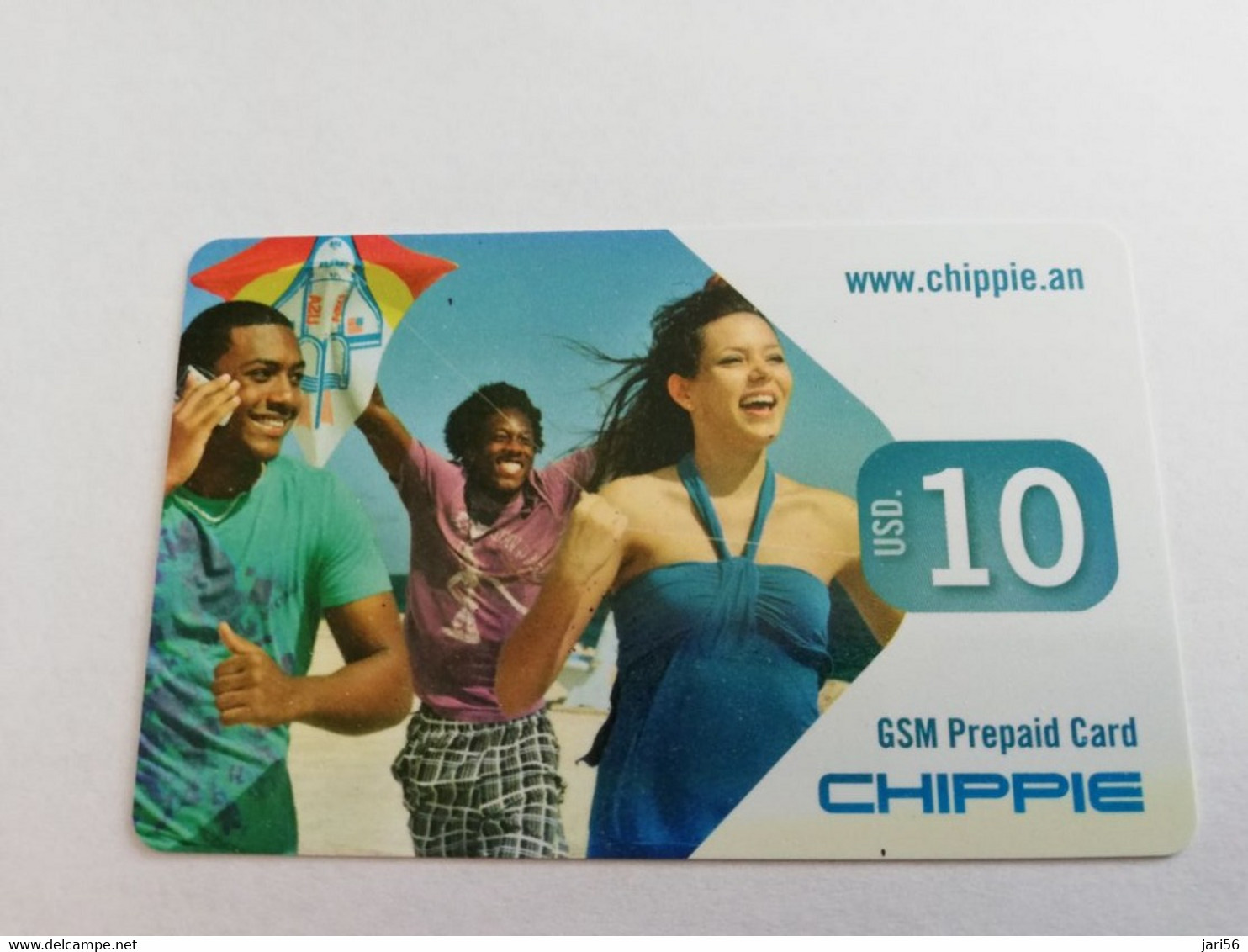 CURACAO PREPAIDS $ 10- 3 PEOPLE ON PHONE  31-12-2015    VERY FINE USED CARD        ** 5299AA** - Antilles (Netherlands)
