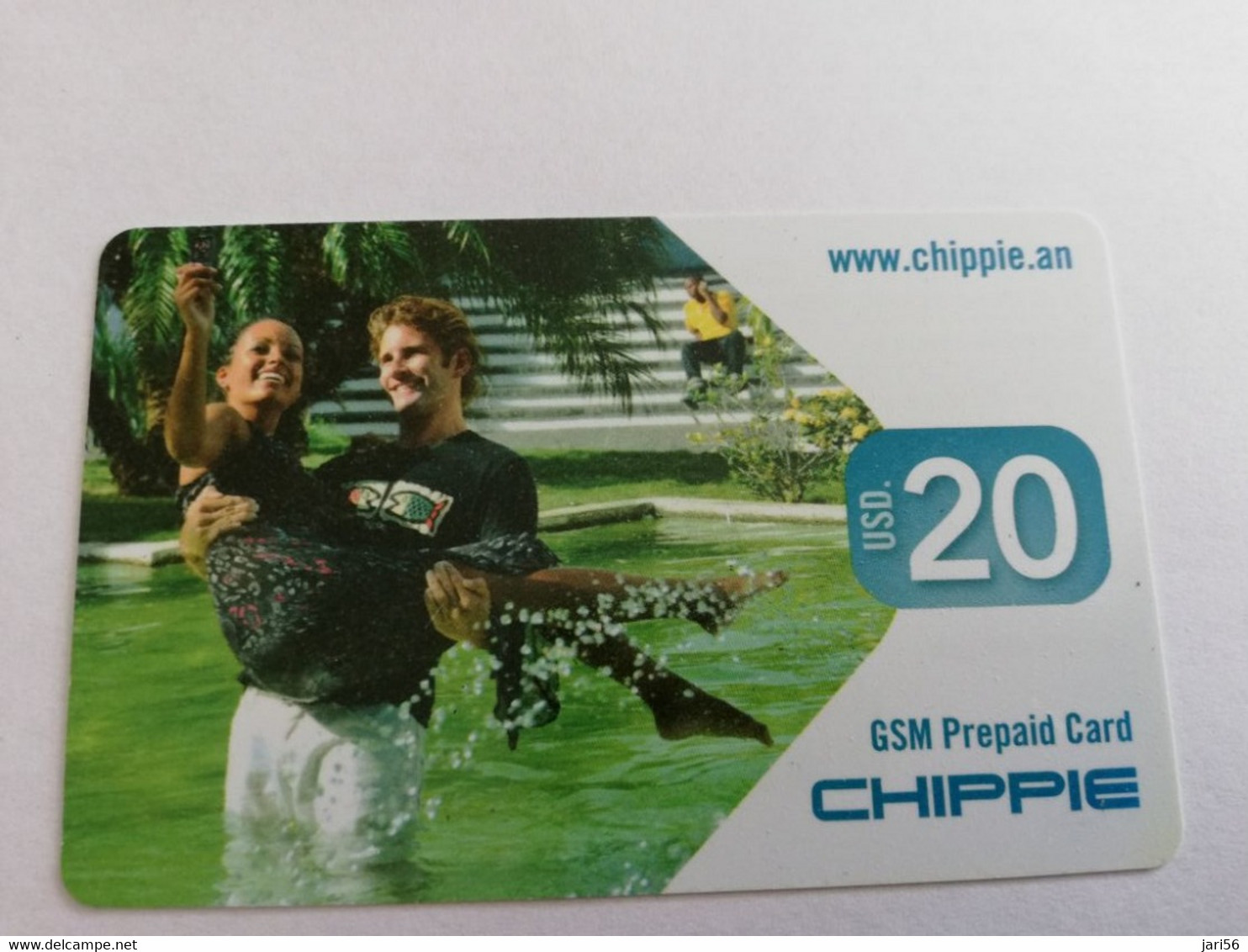 CURACAO PREPAIDS $20- 2 PEOPLE ON PHONE  31-12-2014    VERY FINE USED CARD        ** 5300AA** - Antillen (Niederländische)