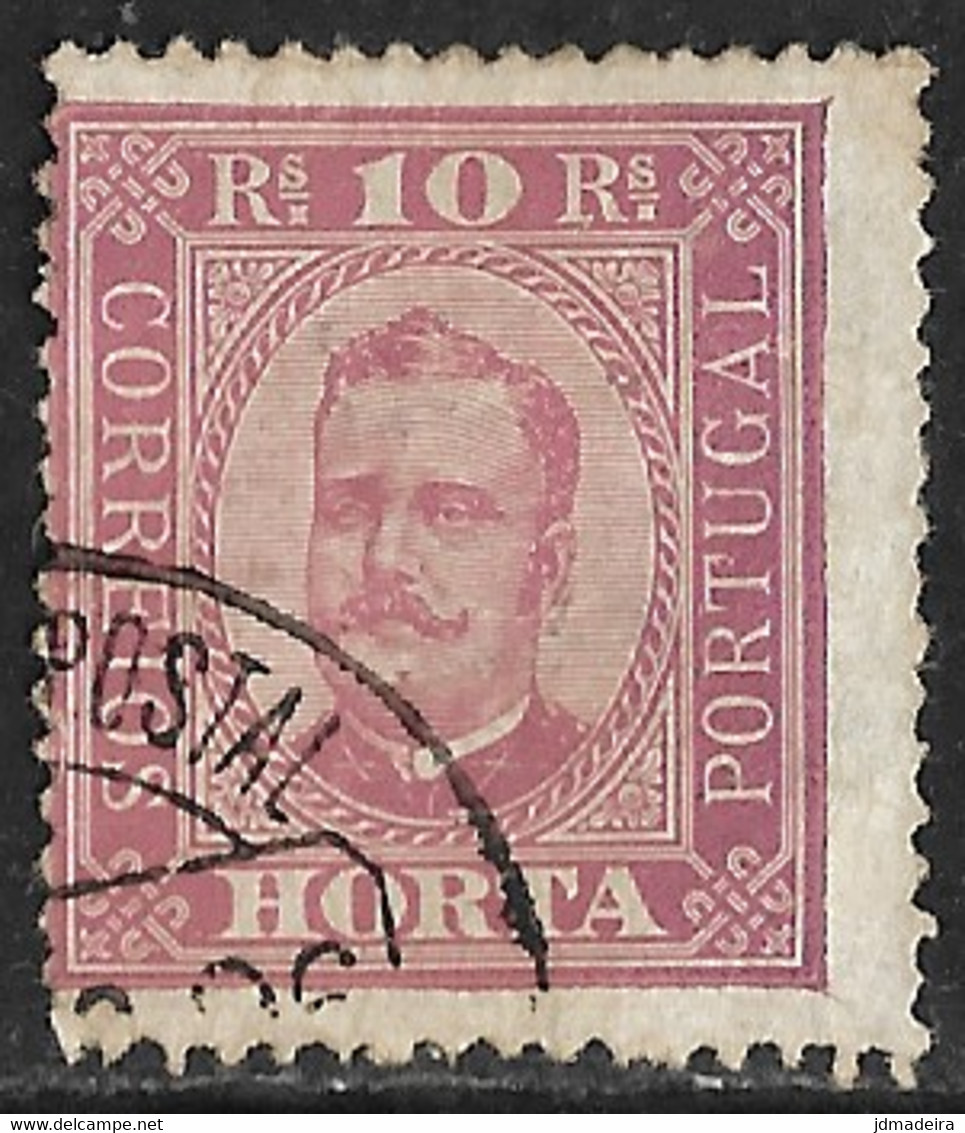 Horta – 1892 King Carlos 10 Réis Used Stamp - Horta
