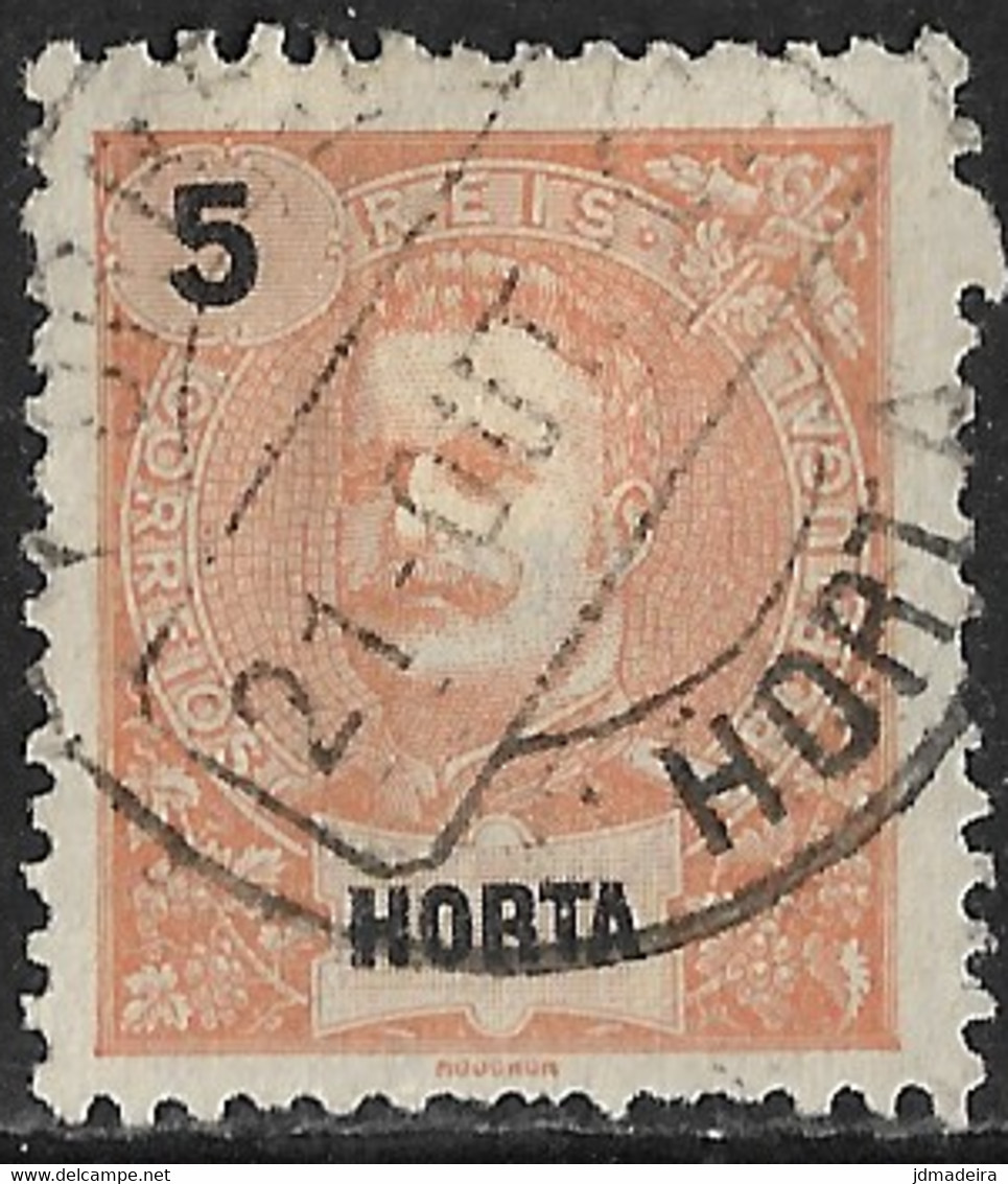 Horta – 1897 King Carlos 5 Réis Used Stamp - Horta