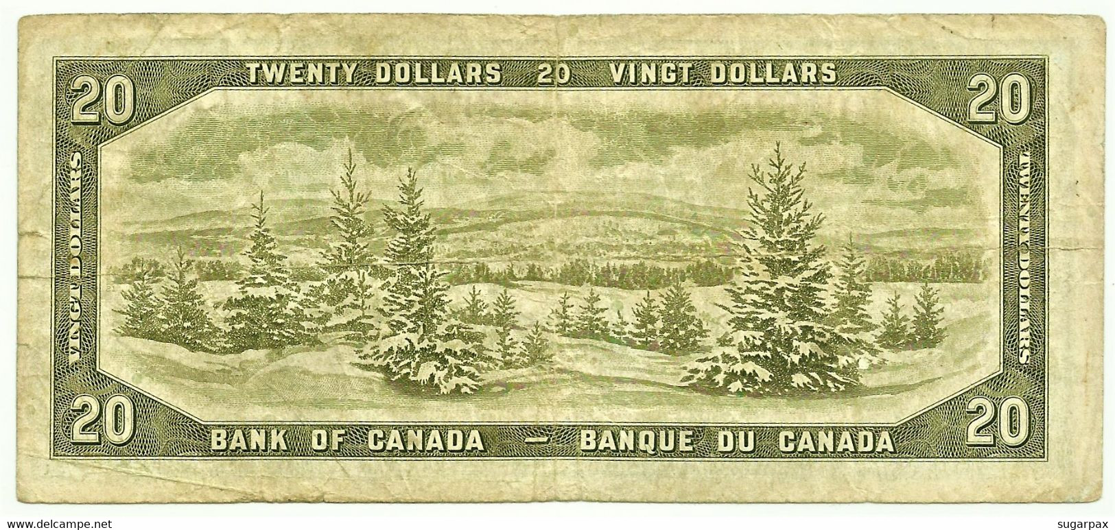 CANADA - 20 DOLLARS - ( 1954 ) - Pick 80.b - Sign. Beattie-Rasminsky ( 1961-70 ) - Canada