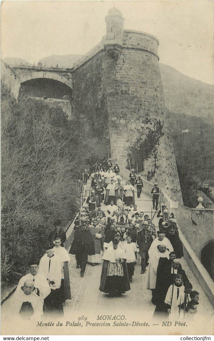 CPA MONACO " Montée Du Palais, Procession Ste Dévote" - Catedral De San Nicolás