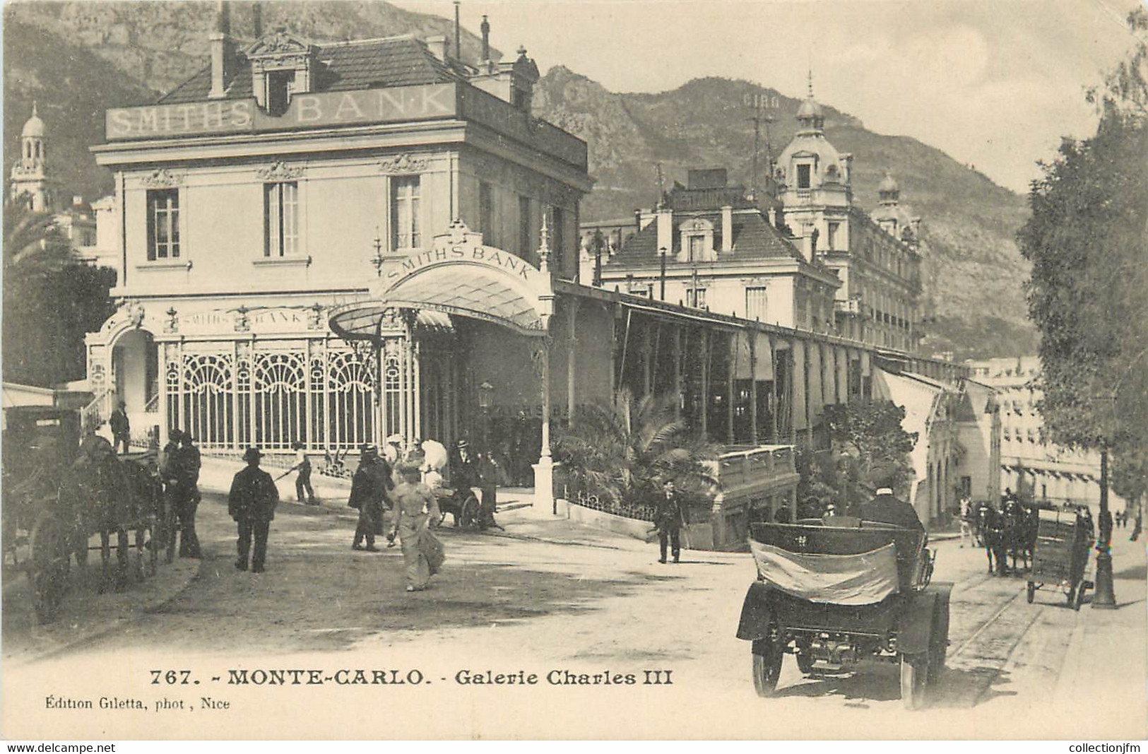 CPA MONACO " Monte Carlo, Galerie Charles III" - Cathédrale Notre-Dame-Immaculée