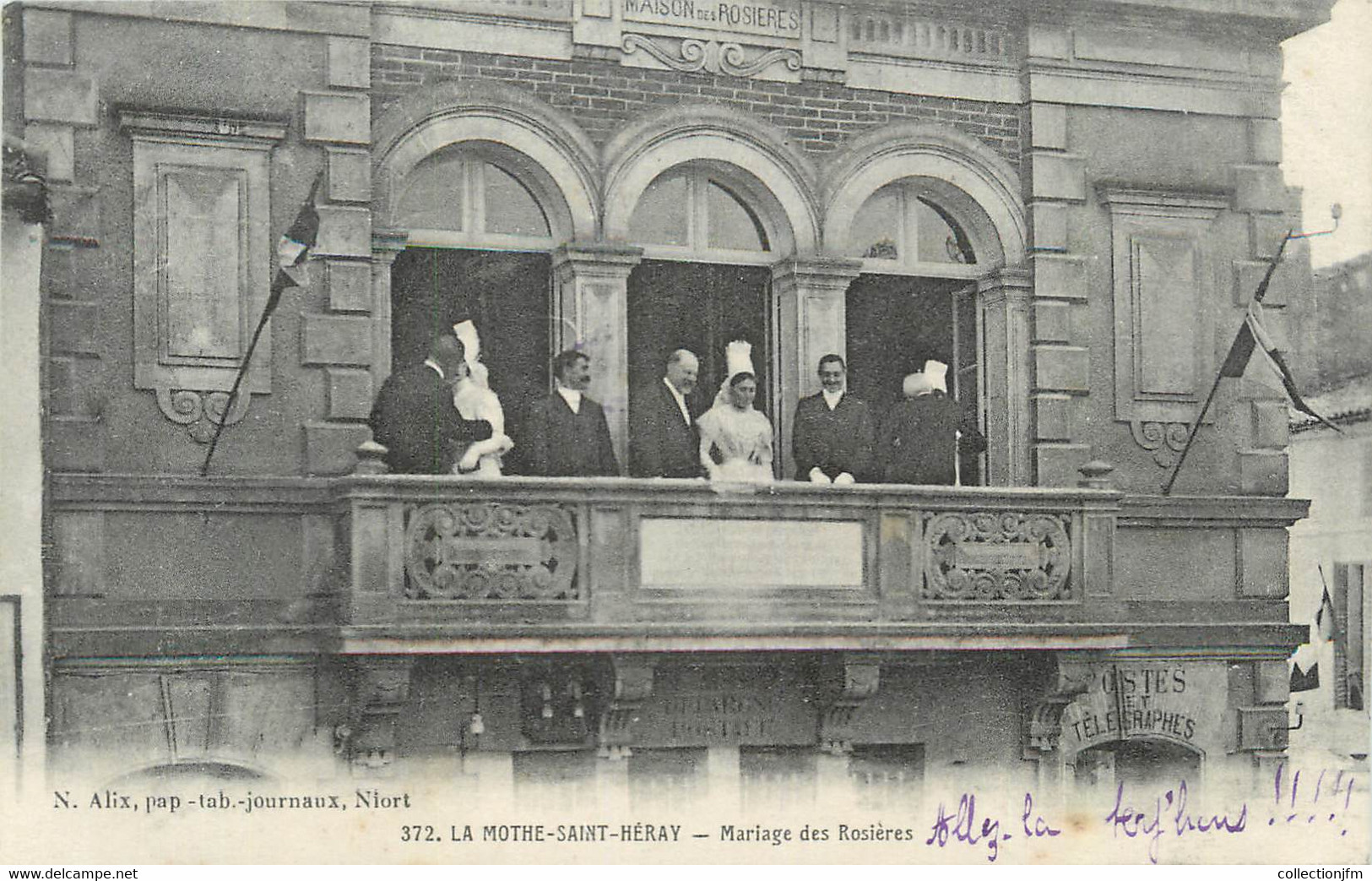 CPA FRANCE 79 " La Mothe - St Héray, Mariage Des Rosières" - La Mothe Saint Heray