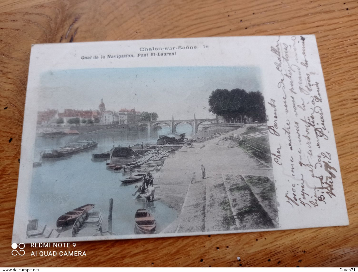 RARE CPA 71// CHALON SUR SAONE//  QUAI DE LA NAVIGATION PONT ST LAURENT - Chalon Sur Saone