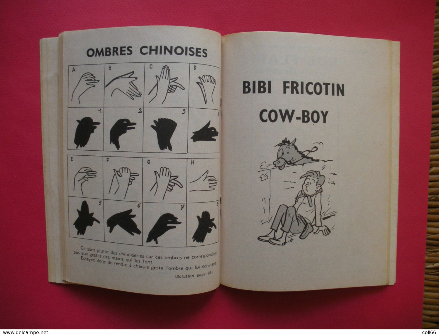 Bibi Fricotin Roi de la Publicité Cow-Boy Petit écureuil N°6 imprimerie de Sceaux Belle Pub Pschitt au dos